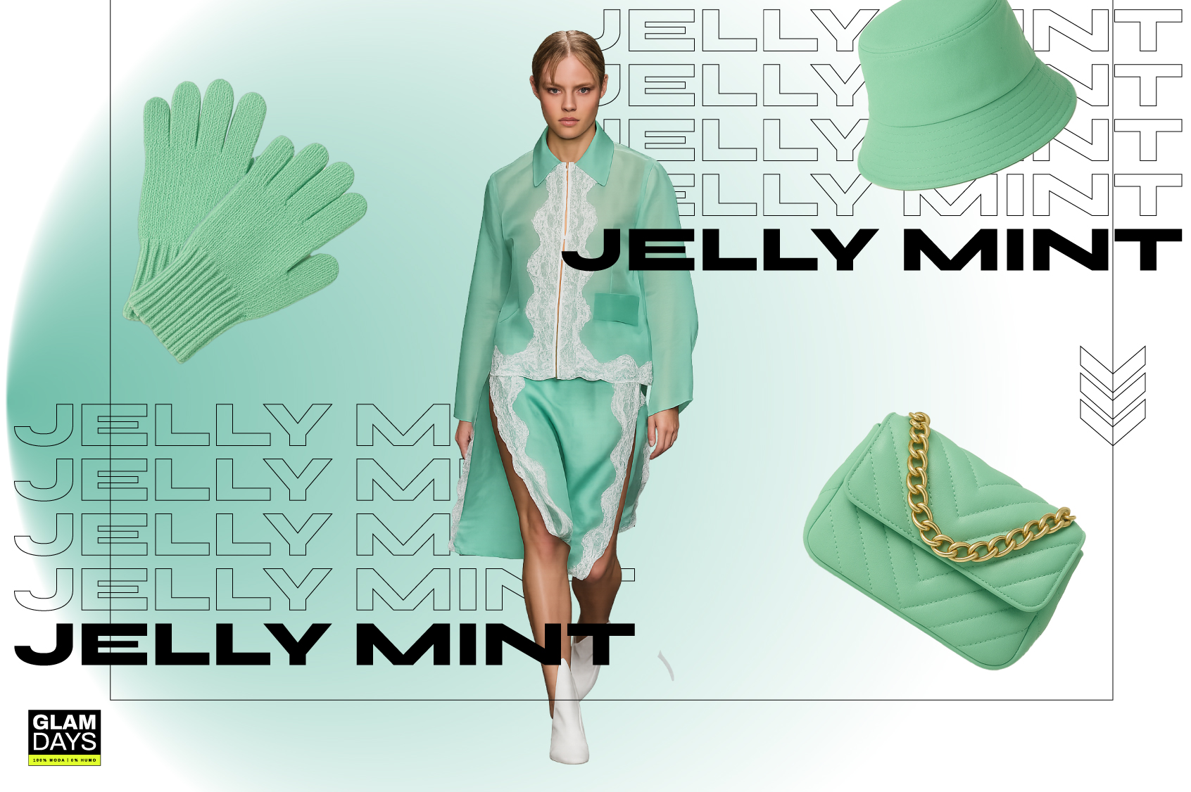 Jelly Mint, el color fresco, eléctrico que se muestra atrevido en esta temporada Color verde Jelly Mint , fresco y atrevido